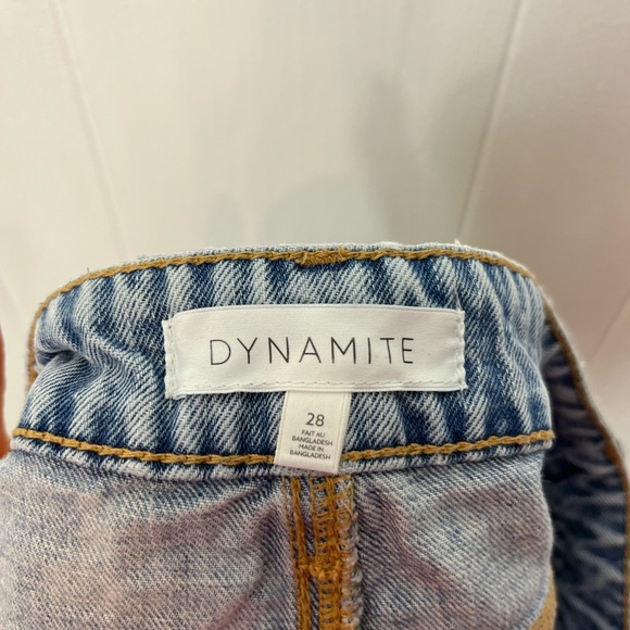 Dynamite Denim Acid Wash Distressed Shorts Sz 28 - Picture 7 of 8